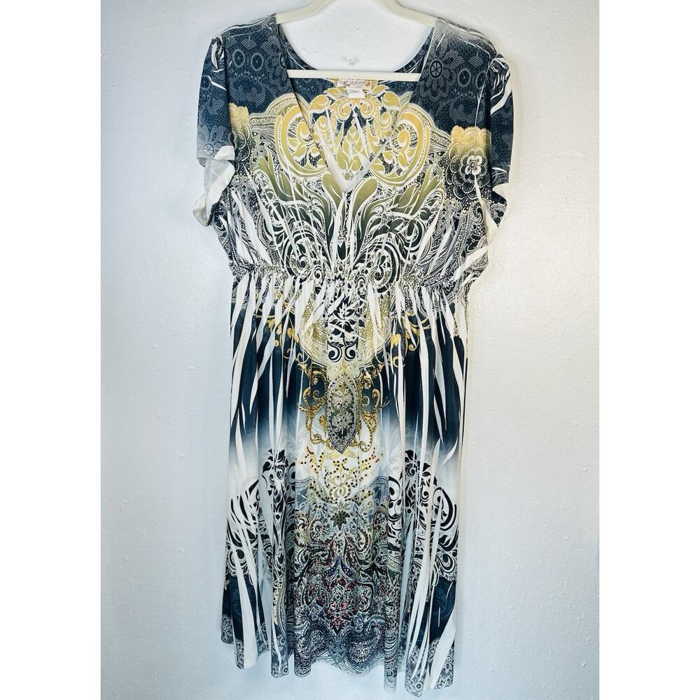 R Rouge Y2K Bedazzled Rock Whimsygoth Dress Plus 3X